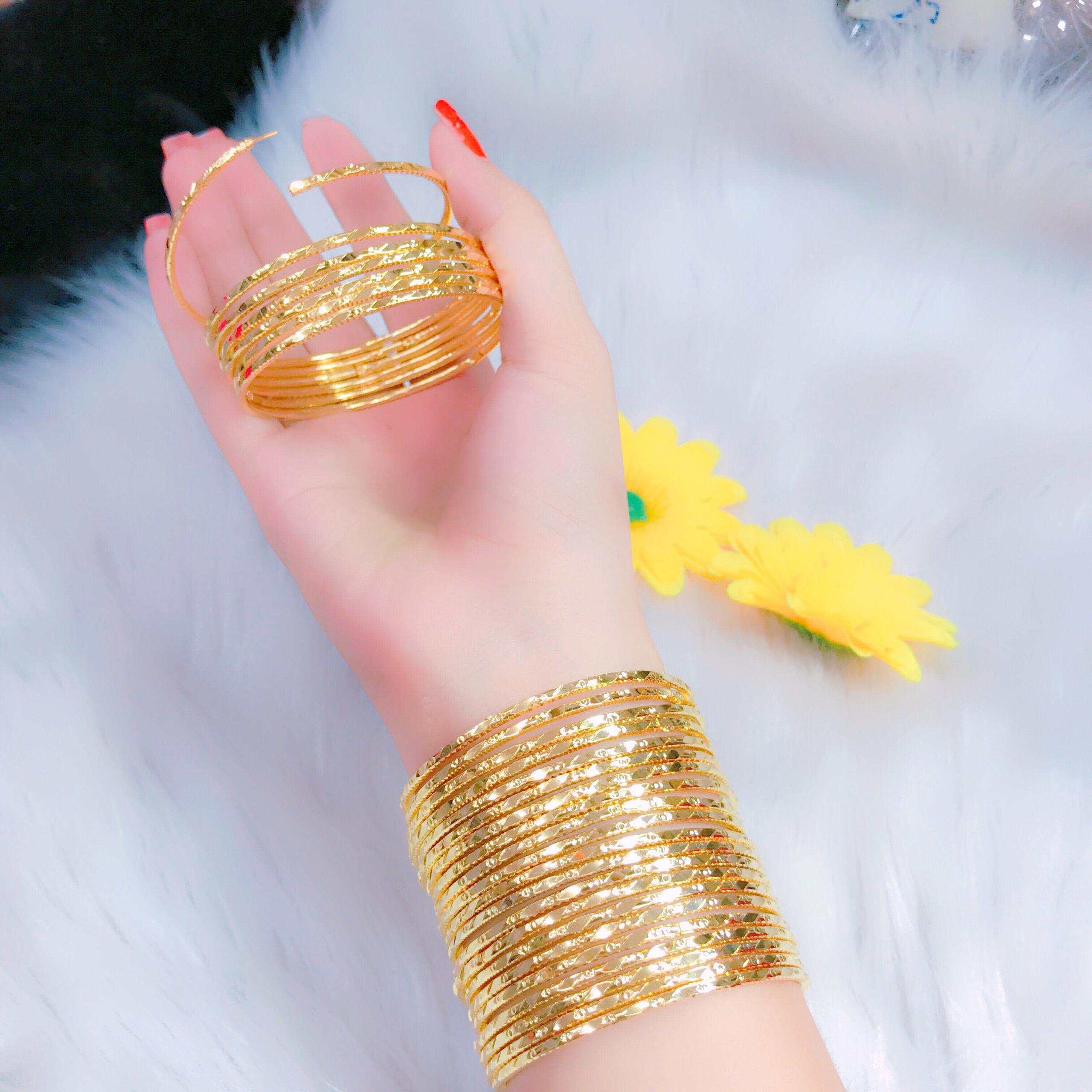 Vòng Ximen Bộ 7 Chiếc Có Khoá - GiVi Shop - 75r XM100814 (Bền Màu Cam Kết Không đen) - Thiết kế Phù Hợp Với Mọi Lứa Tuổi