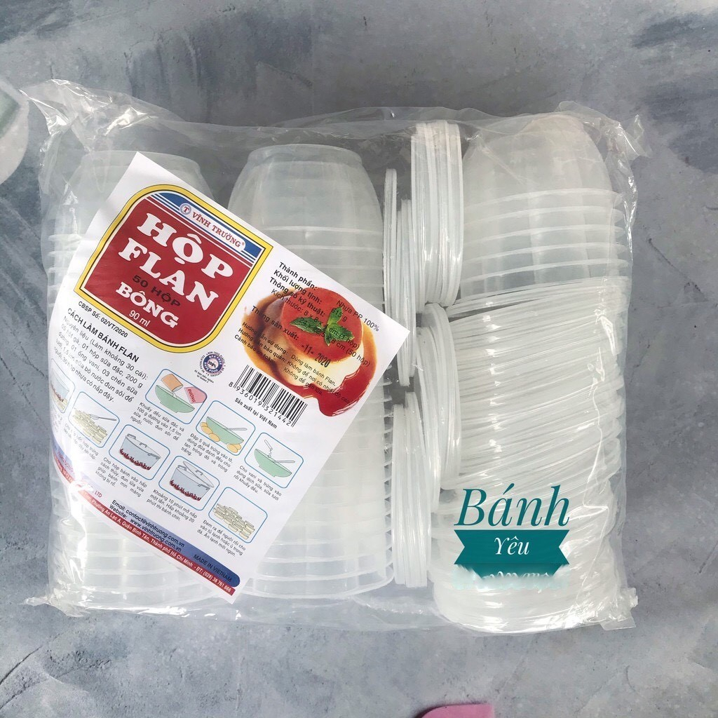 Hộp bánh Flan kèm nắp