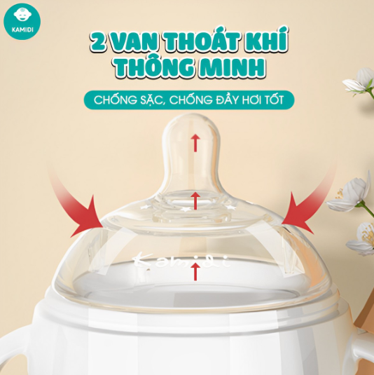Bình sữa Kamidi Silicon Trắng