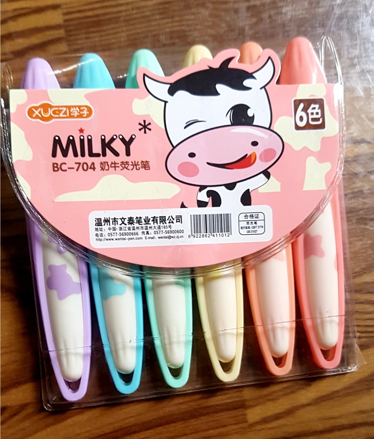 [HCM]Combo 6 bút dạ quang bò sữa - MILKY
