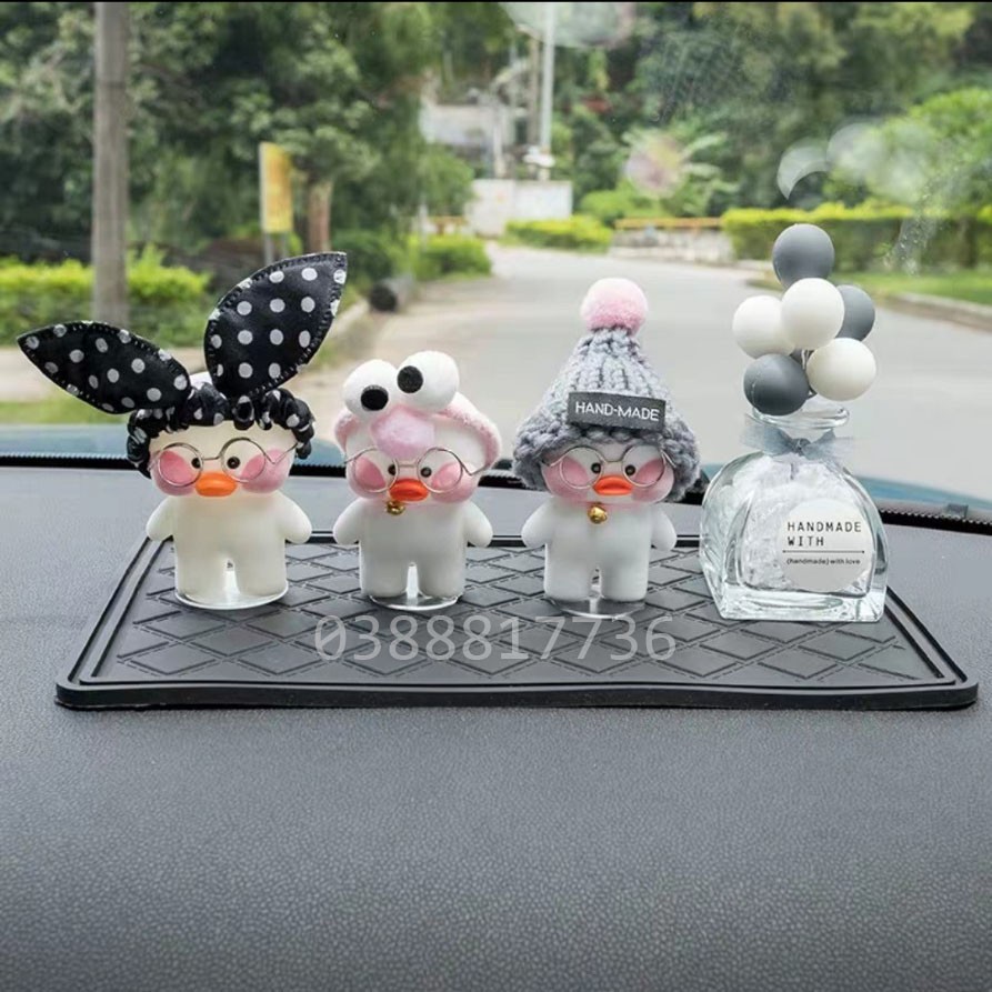 Trang trí taplo ô tô set vịt Cafemimi dễ thương