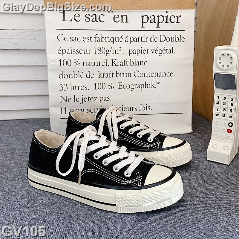 Giày vải converse, giày thể thao big size cỡ lớn EU:44-45 cho nam chân to
