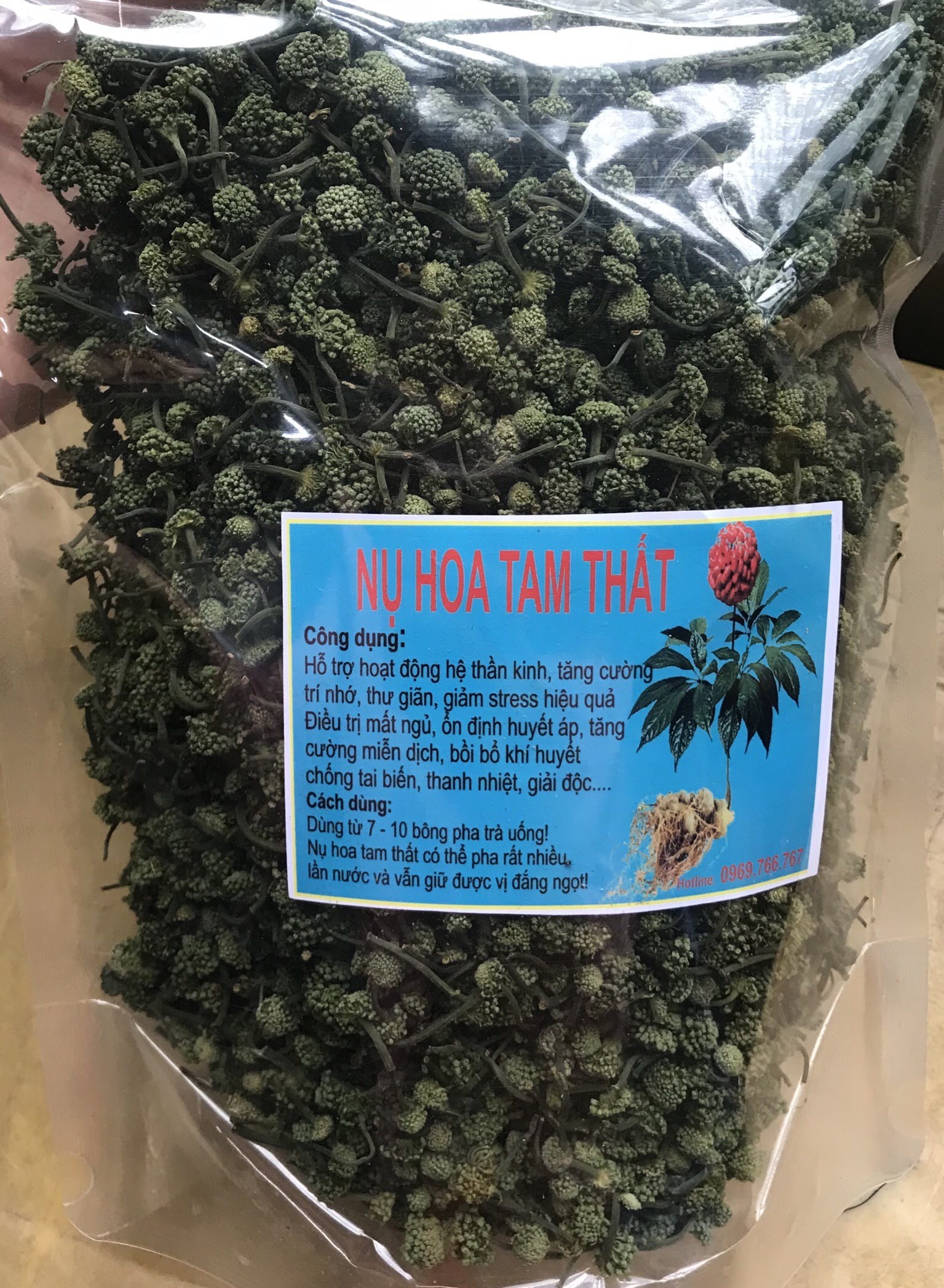 Nụ hoa Tam thất bao tử 100g khô