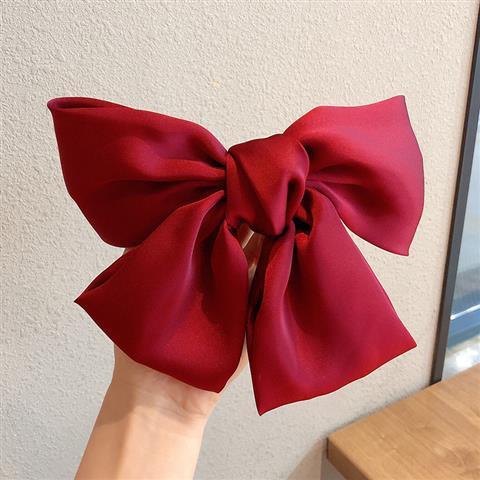 Kẹp tóc nơ vải to lụa satin Yolody cặp tóc nơ tiểu thư cực xinh