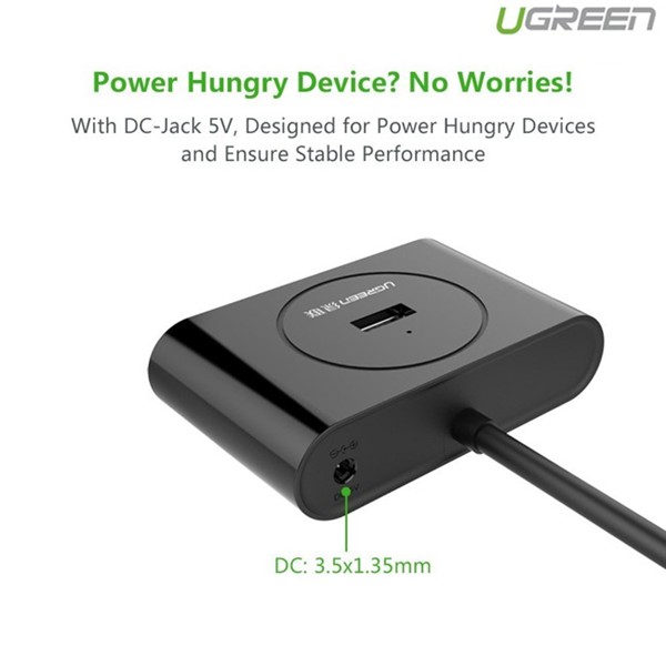 Cáp mở rộng USB 2.0 UGREEN 20212 dài 5M chia USB 4 cổng  - HapuStore