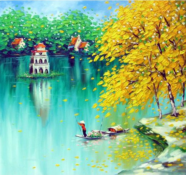 Tranh Hồ Gươm là một trong những chủ đề yêu thích của nghệ thuật truyền thống Việt Nam. Những bức tranh này tỏa sáng với sự tinh tế và nghệ thuật đặc trưng. Với những người yêu thích nghệ thuật, đây là một chủ đề không thể bỏ qua.