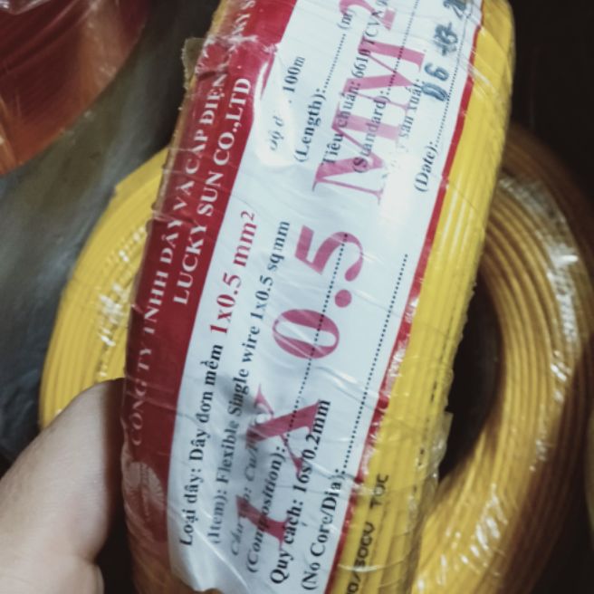 Dây điện nội 1 x 0.5 cuộn 100m