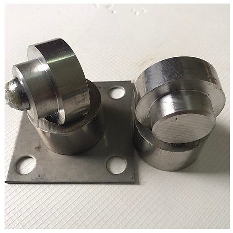 Bản lề cửa cổng, bản lề cối xoay 360 độ inox 201 phi 38