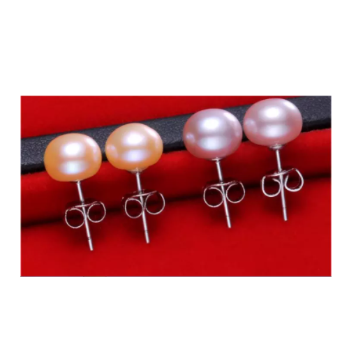 [HCM]( SIÊU HOT) Combo 2 đôi bông ngọc trai nuôi nước ngọt 9 mm( hồng tím-cam)hàng gia công bao đẹp