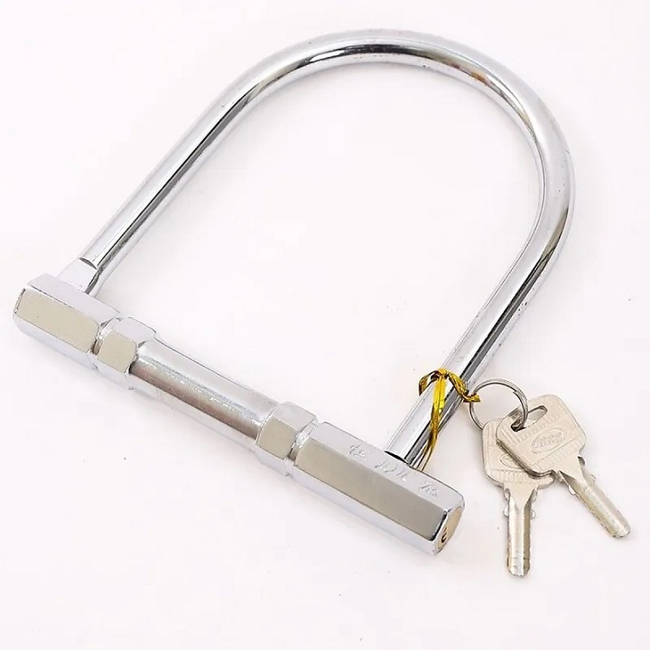 Khoá chống trộm chữ u cho xe máy kèm 2 chìa tiện lợi