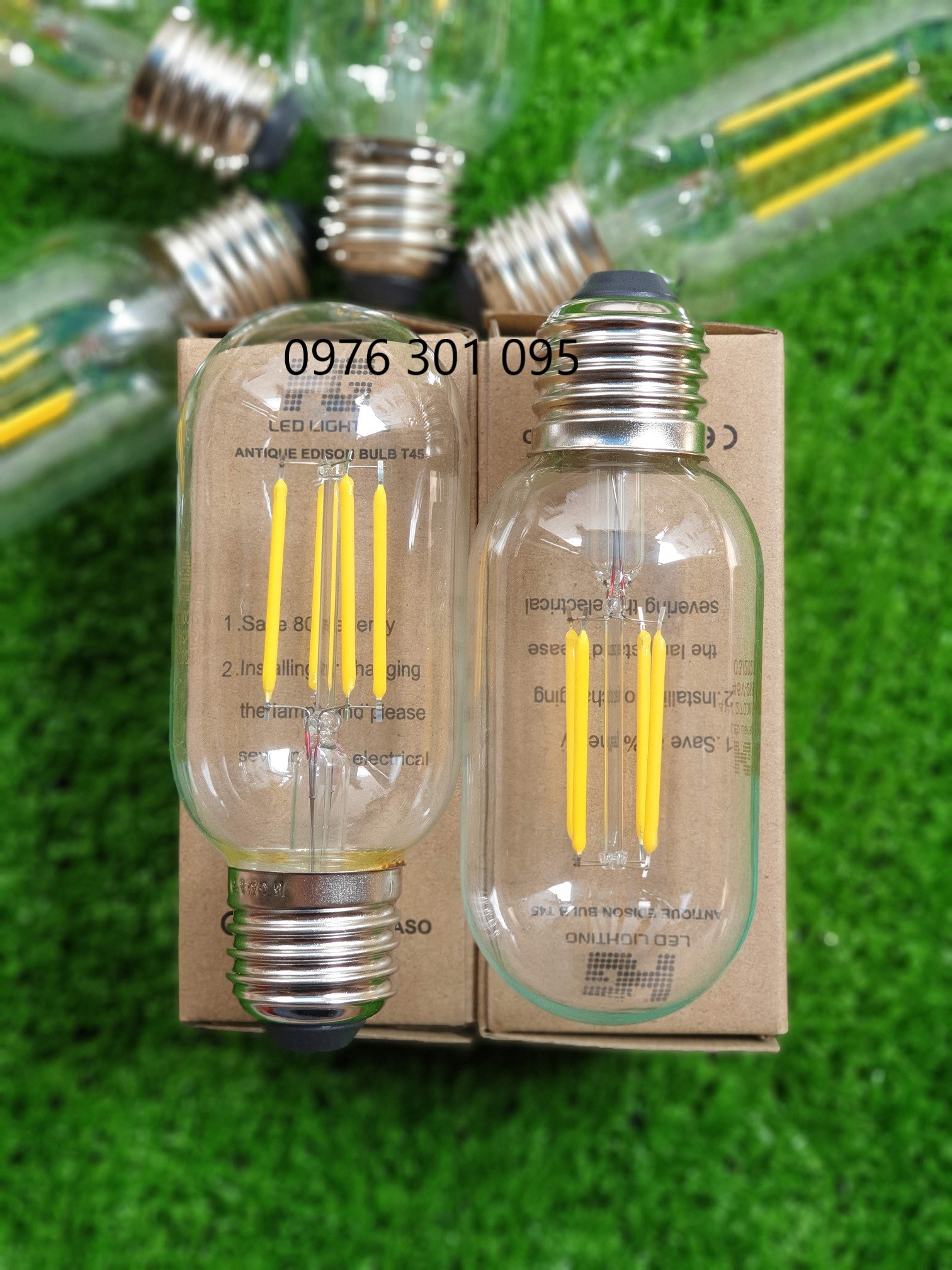 [Combo 2] Edison T45 Led Bulb - 4W Yellow