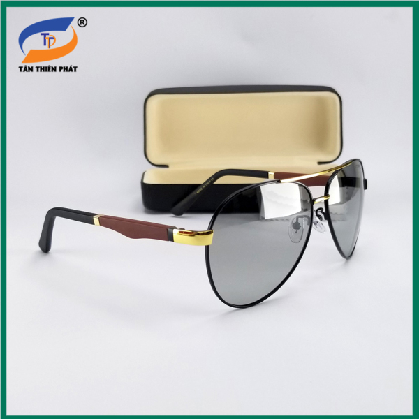 Giá bán Mắt kính mát nam đổi màu đi ngày đêm - Video test UV - Tặng hộp đựng kính. Kính mát nam tròng Polarized phân cực