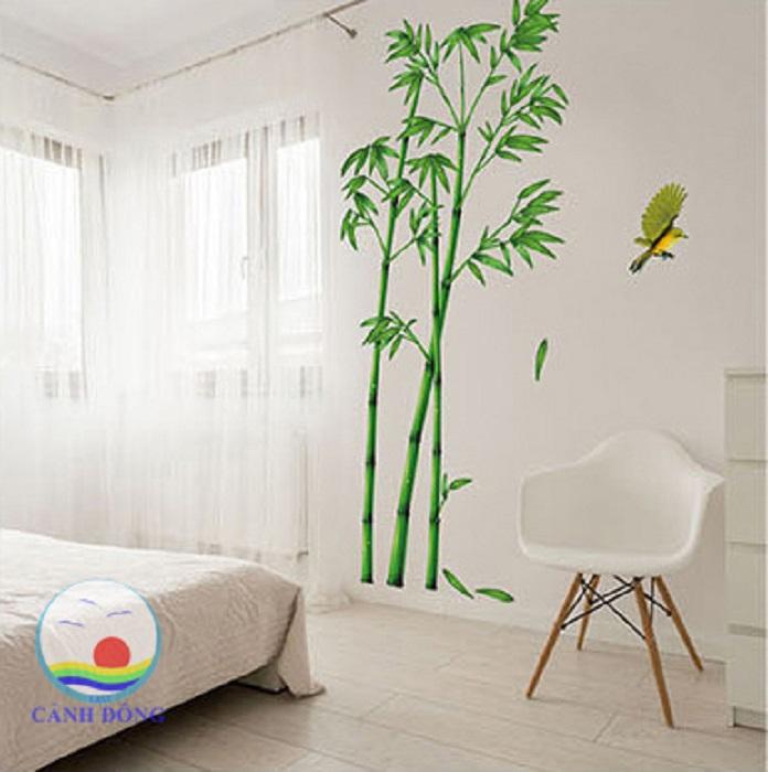 [HCM]Giấy dán tường cây tre phong thủy