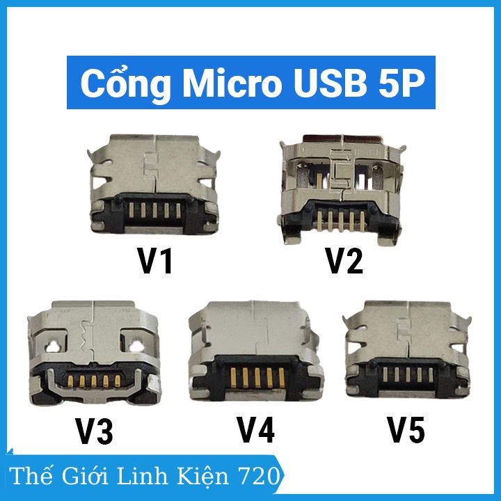 Combo dây 5 cổng micro usb 5P nhiều loại