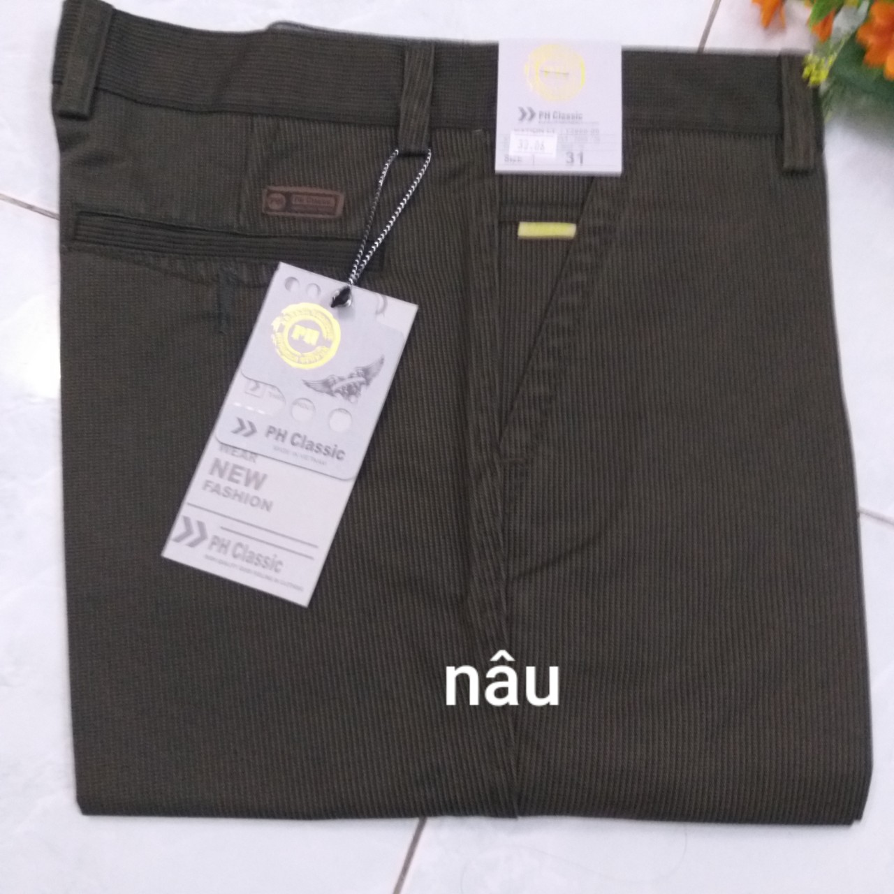[HCM]Quần kaki trung niên caro MK032
