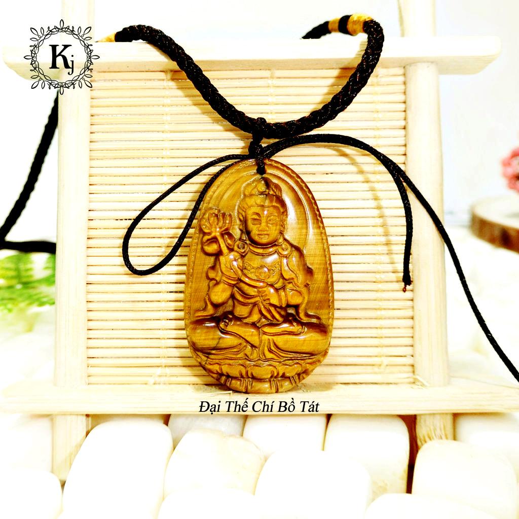 Tám Vị Phật Bản Mệnh Bằng  Đá Mắt Hổ Vàng Nâu - Phù Hộ Độ Trì - Mang Đến Bình An - Tặng Kèm Dây