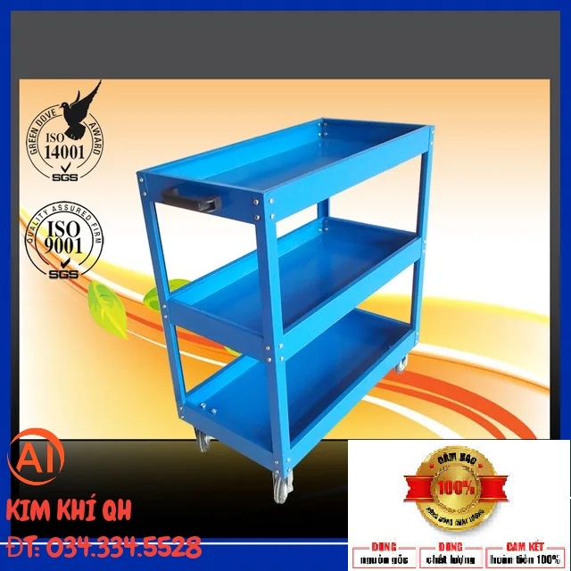 Xe Đẩy dụng cụ đồ nghề 3 tầng giá rẻ