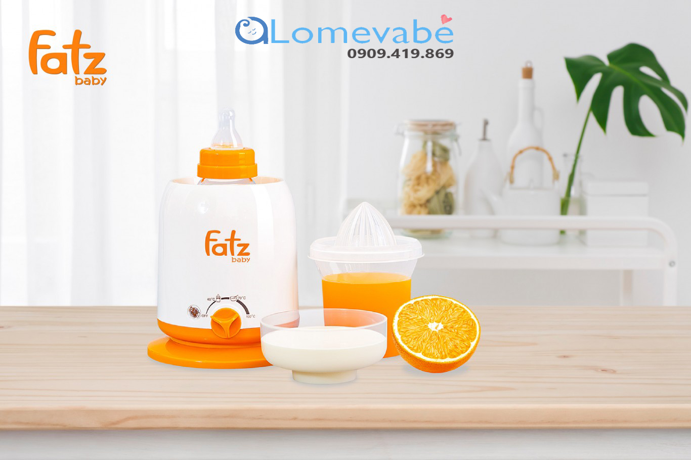[HCM]MÁY HÂM SỮA 4 CHỨC NĂNG FATZBABY
