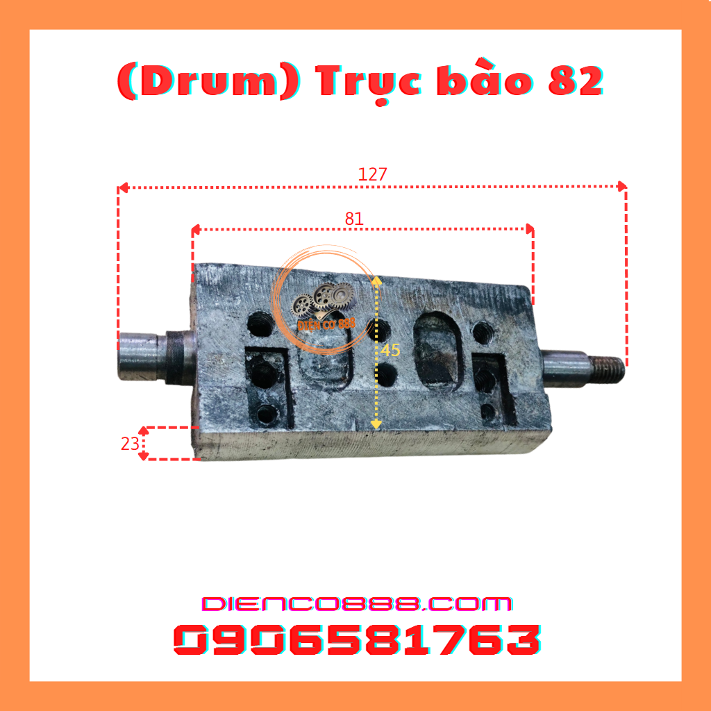 Trục ru-lô máy bào 80mm, 82mm và 90mm (DRUM) - Chọn đúng cỡ lưỡi máy của bạn nhé