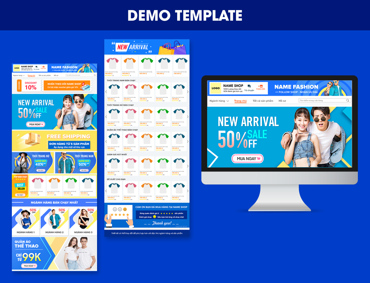 [HCM]Bộ 15 banner gian hàng Thời Trang (Template) - SkyDes