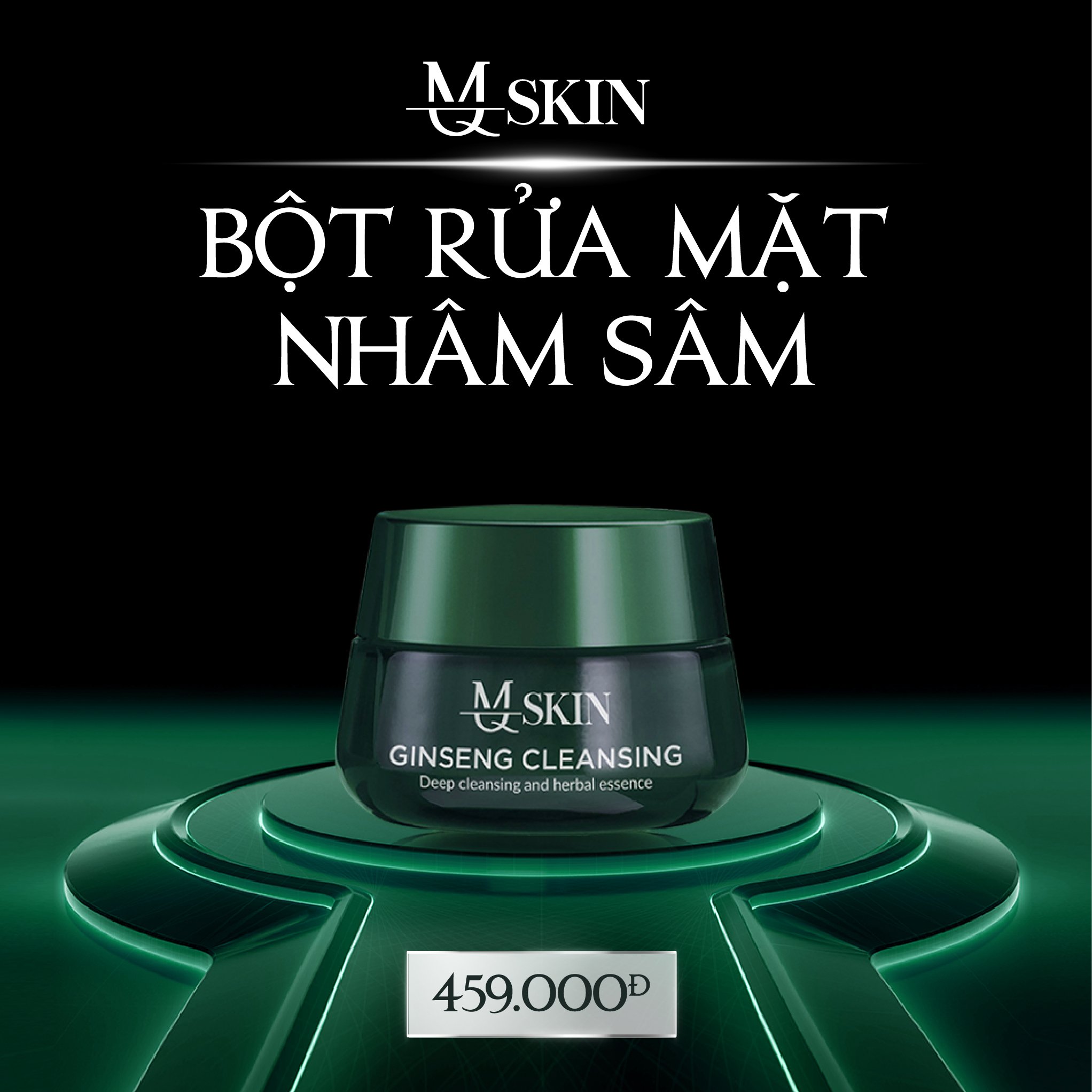 [HCM]Bột Sữa Rửa Mặt Nhân Sâm MQSkin - Hộp 100ml