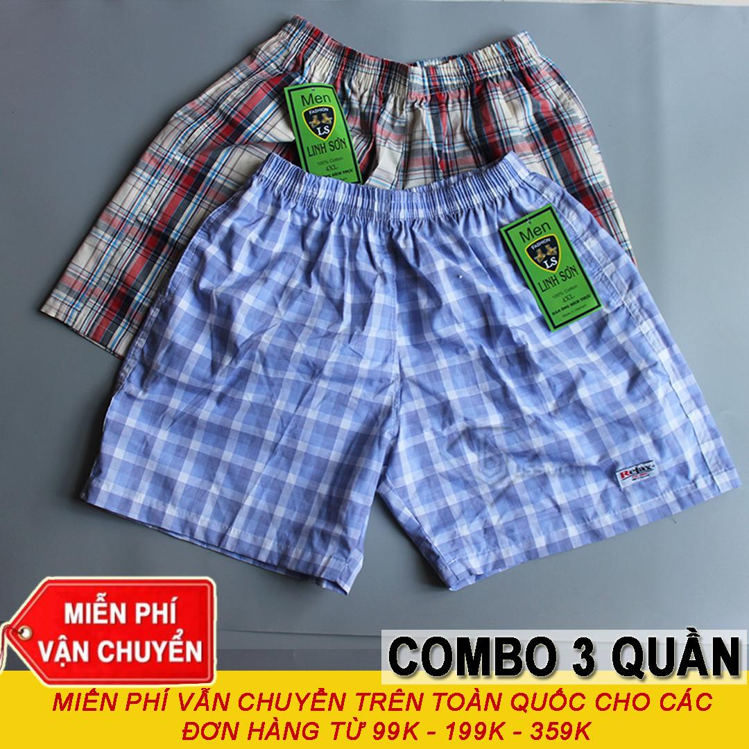 [HCM]COMBO 3 Quần Đùi Nam Caro Có túi- Mặc nhà