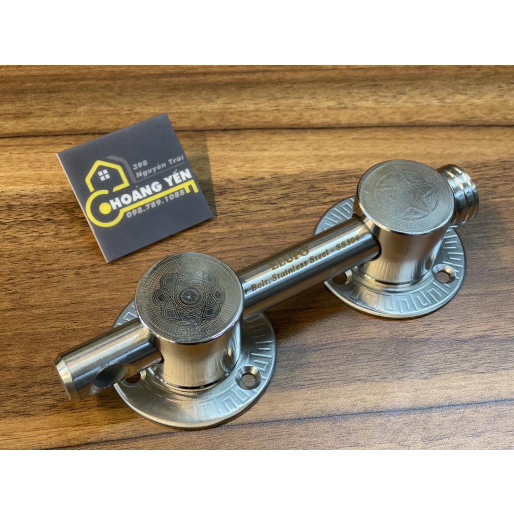 Bộ trùy inox nửa, khóa chùy hoa văn inox phi 38, then chùy inox đẹp ELUPO