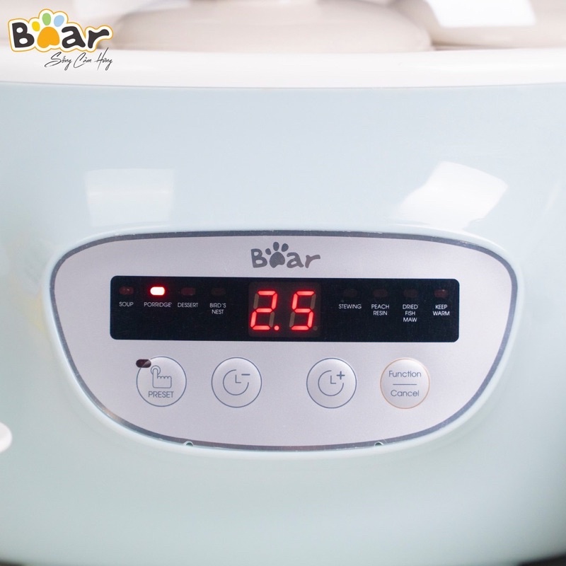 [BH 18 THÁNG] NỒI CHÁO CHẬM BEAR 2.5L