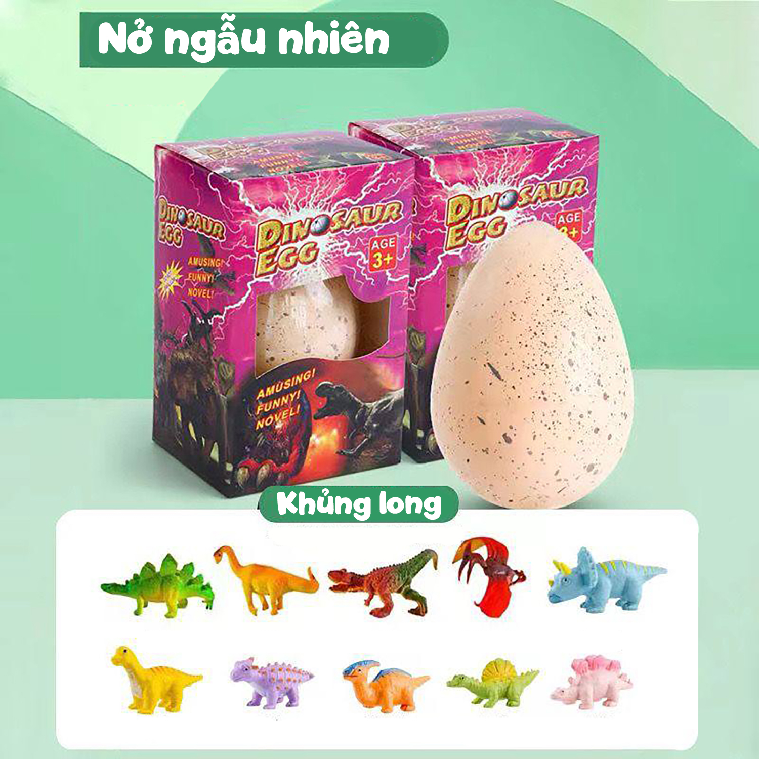 Trứng khủng long tự nở trong nước size lớn