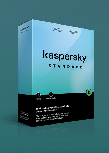 Phần mềm diệt virus kaspersky standard 3pc/12t box nts