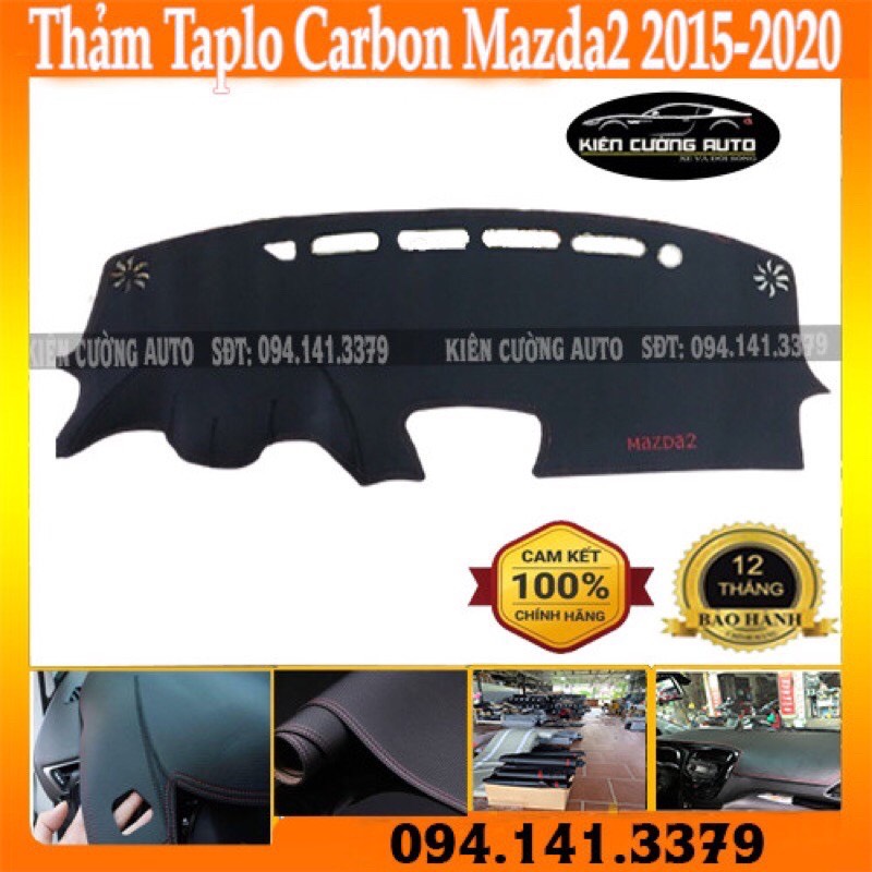 [ BẢO HÀNH 2 NĂM ] Thảm Taplo Mazda 2 2015-2020 Da carbon