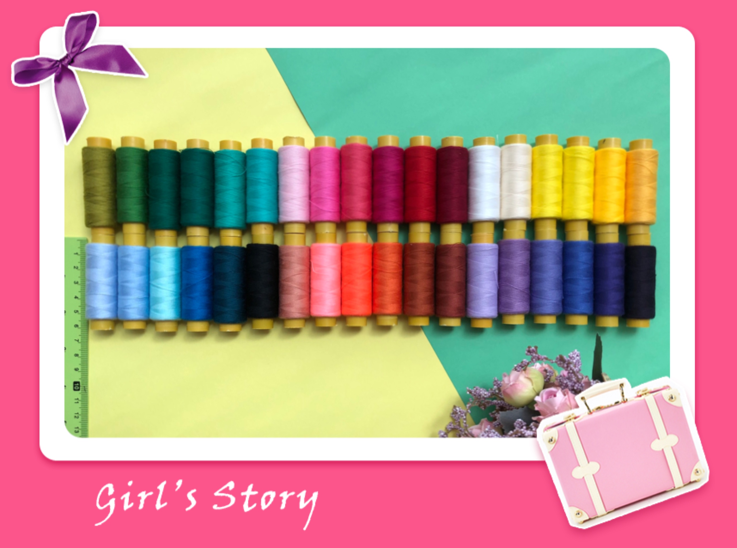 [HCM]Bộ chỉ may cotton 30 màu ( 400m/cuộn )