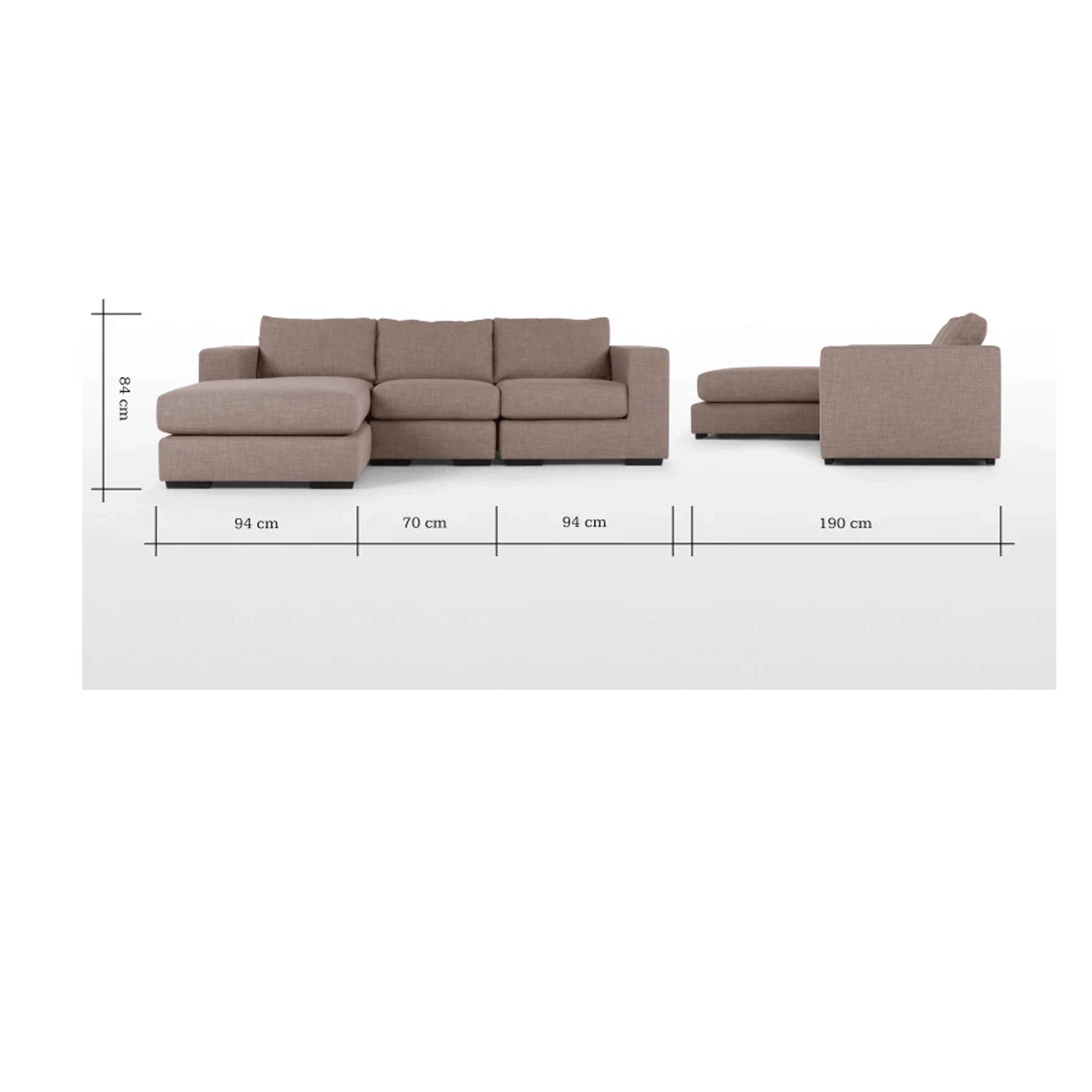 Sofa góc Klosso KGG002-CF ( Nâu nhạt)