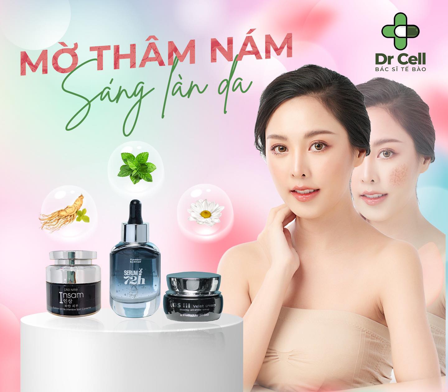 [Chính hãng] Combo mờ thâm nám sáng da