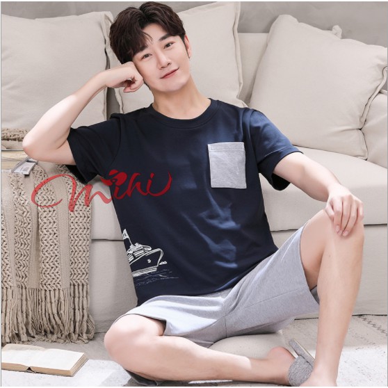 Bộ đồ ngủ nam style Hàn Quốc nhiều mẫu chất Cotton