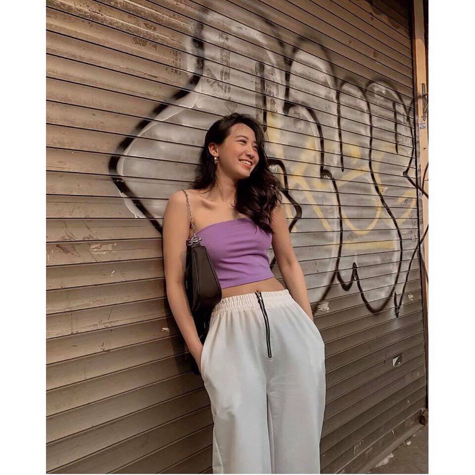 [HCM]Áo ống thun gân croptop nhiều màu