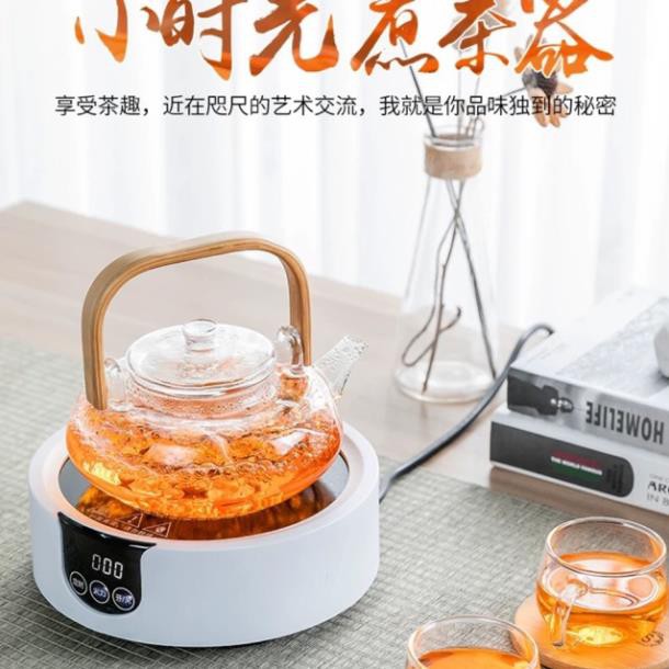 Ấm thuỷ tinh quai gỗ dung tích 800ml