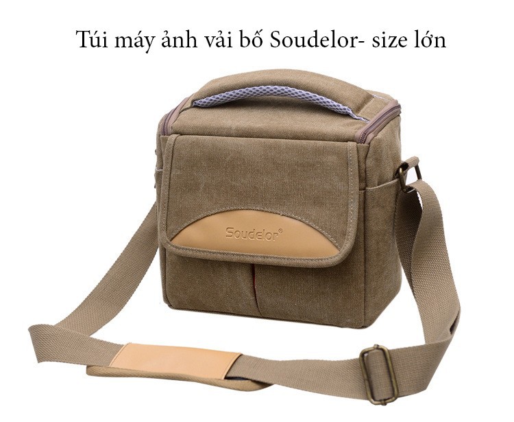 [HCM]Túi máy ảnh thời trang vải bố Soudelor.