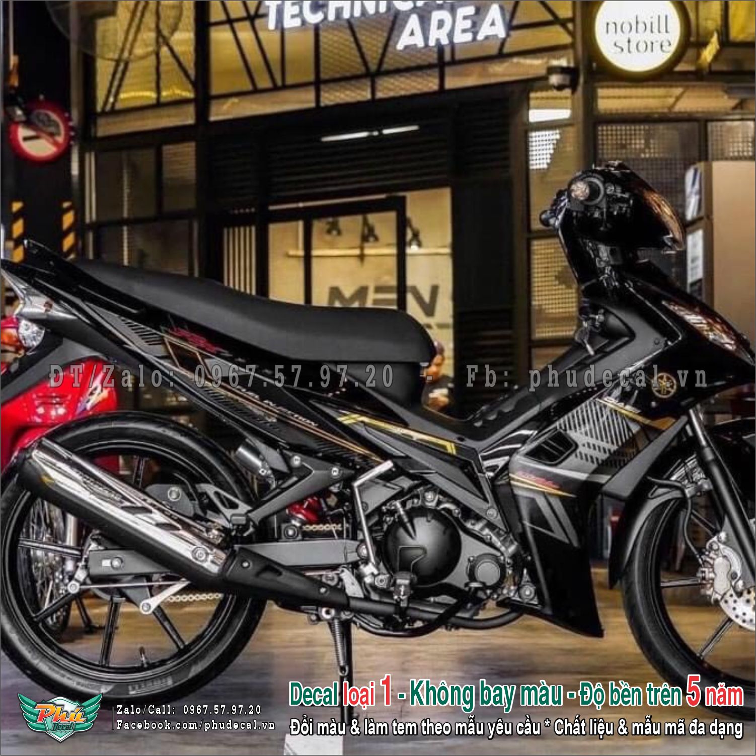 Tem rời exciter 2006-2010 đen xám ex