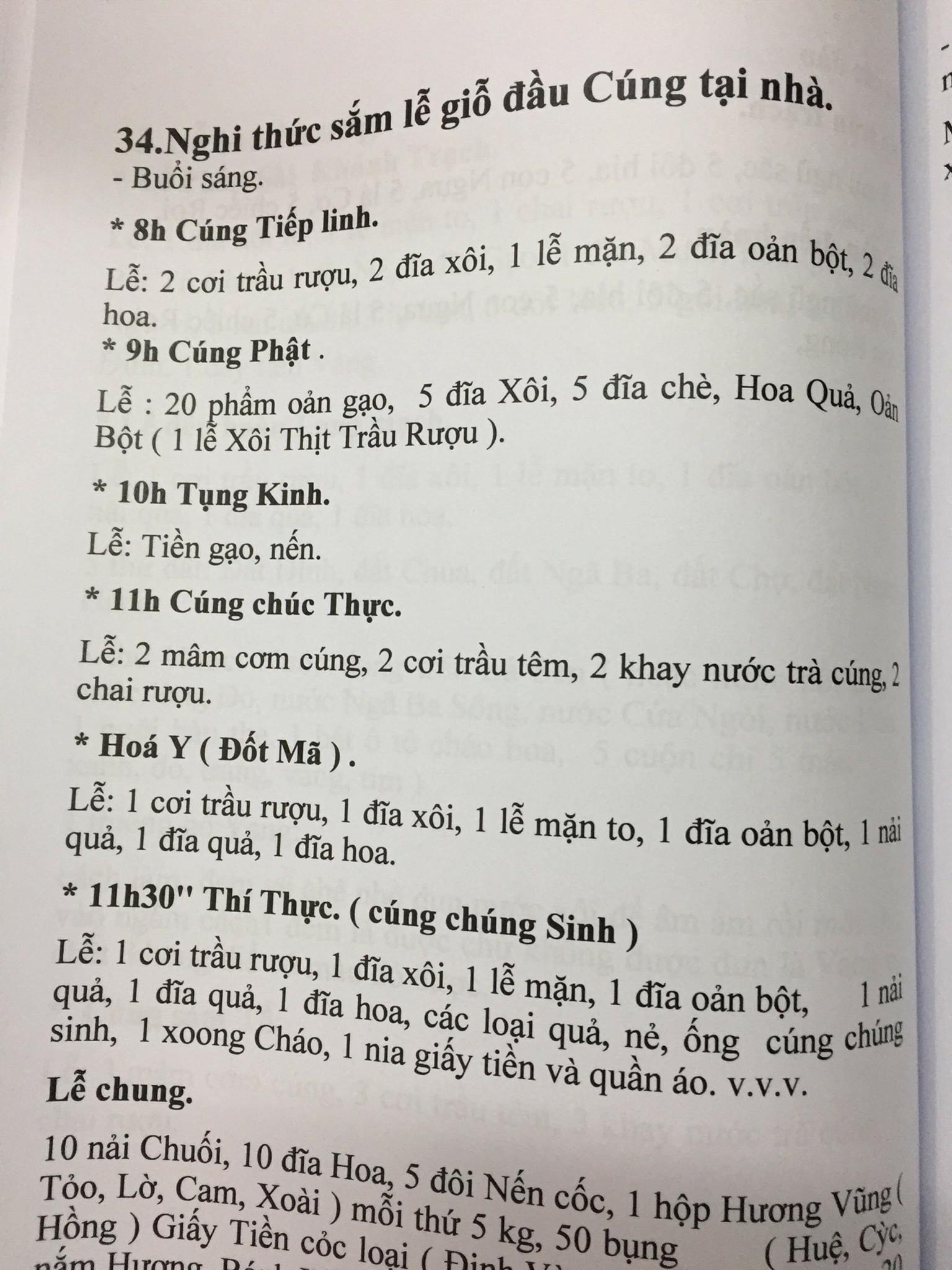 Sách Nghi Thức Sắm Lễ