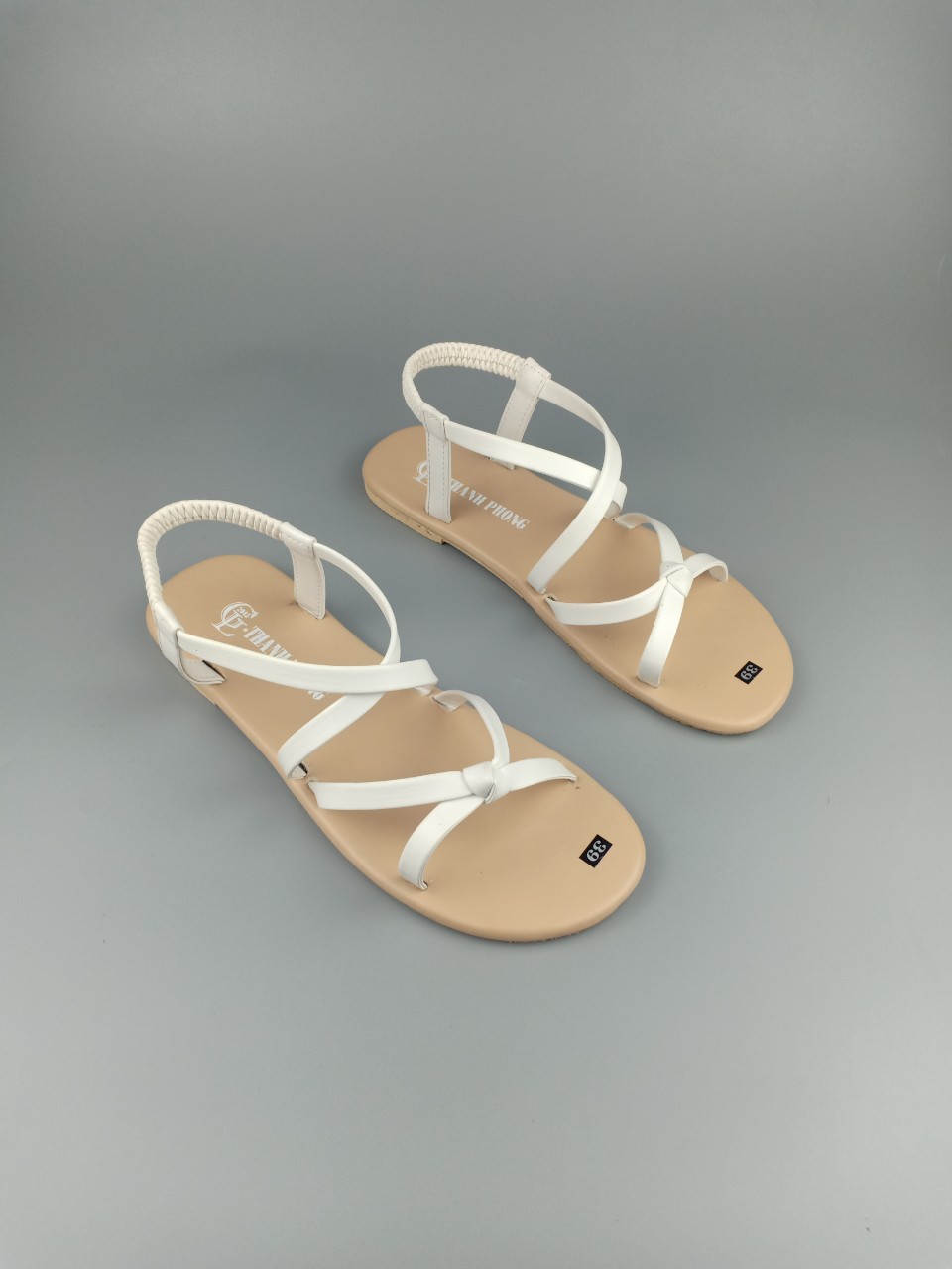 Giày sandal nữ đế bệt quai thun 1 nút thắt