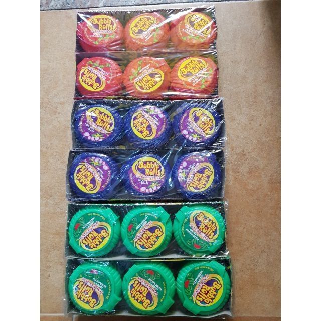 Kẹo Hubba Bubba Thái Lan -Cao Su Cuộn Thái Lan Bubble Rolls 180Cm|Dâu