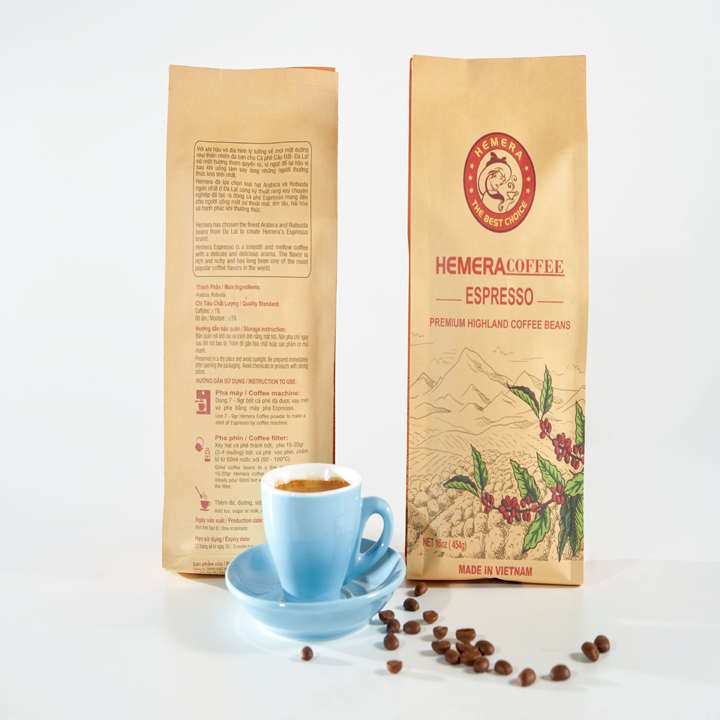 [HCM]CÀ PHÊ HẠT CAO CẤP HEMERA ESPRESSO 250GR