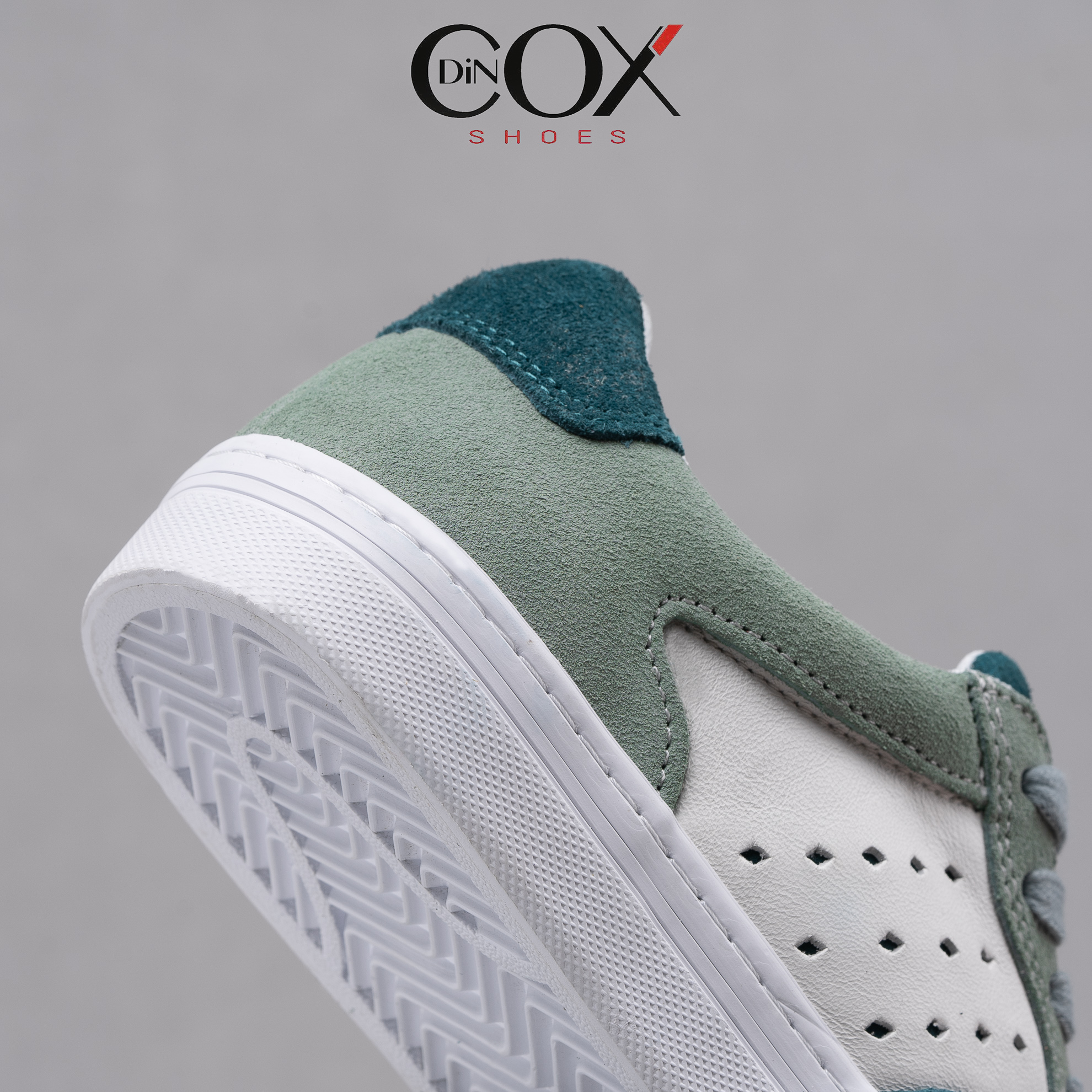 Giày Sneaker Da Bò Thật Nữ DINCOX E03 Green Sang Trọng