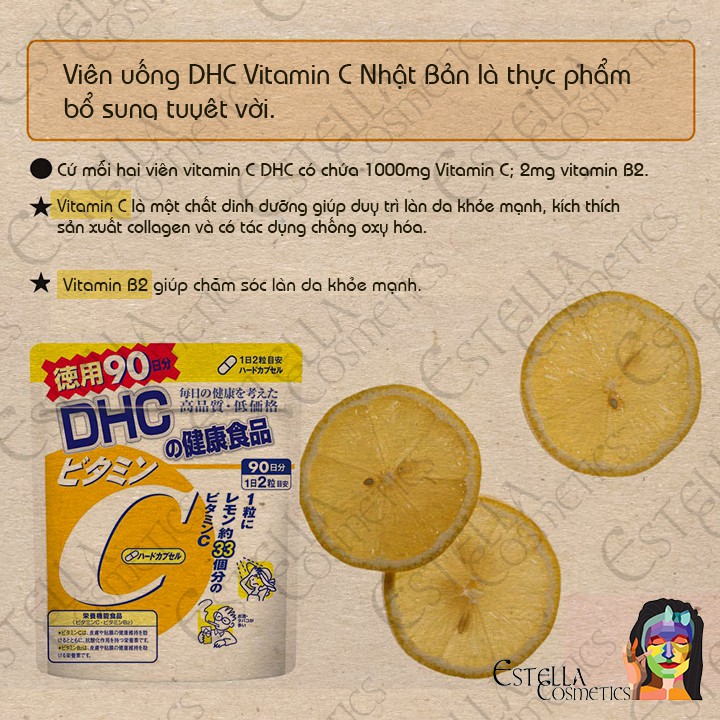 Viên uống DHC Vitamin C Hard Capsule (30 Ngày, 90 Ngày)