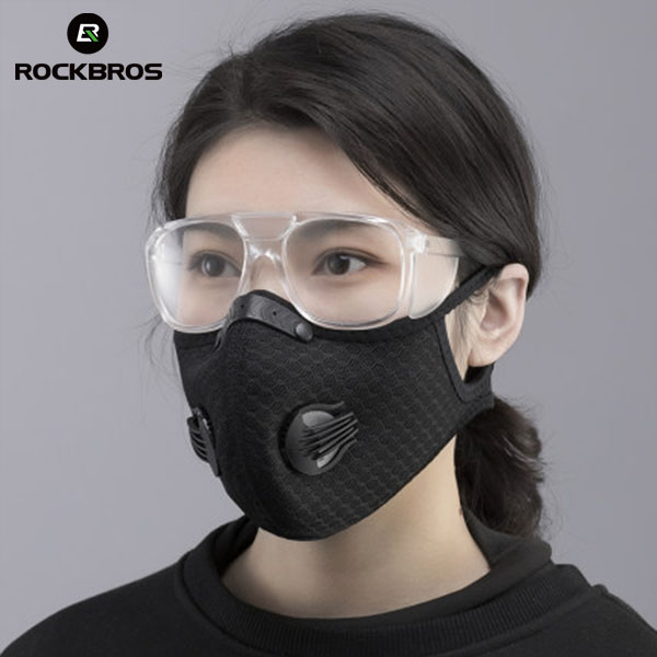 ROCKBROS Mặt Nạ Có Thể Giặt Có Thể Tái Sử Dụng Đi Xe Đạp Mặt Nạ Than Hoạt Tính Van Thở Chống Gió Chống Bụi Chống Khói Mù Khẩu Trang Chạy Chống Ô Nhiễm MẶT NẠ Pm2. 5