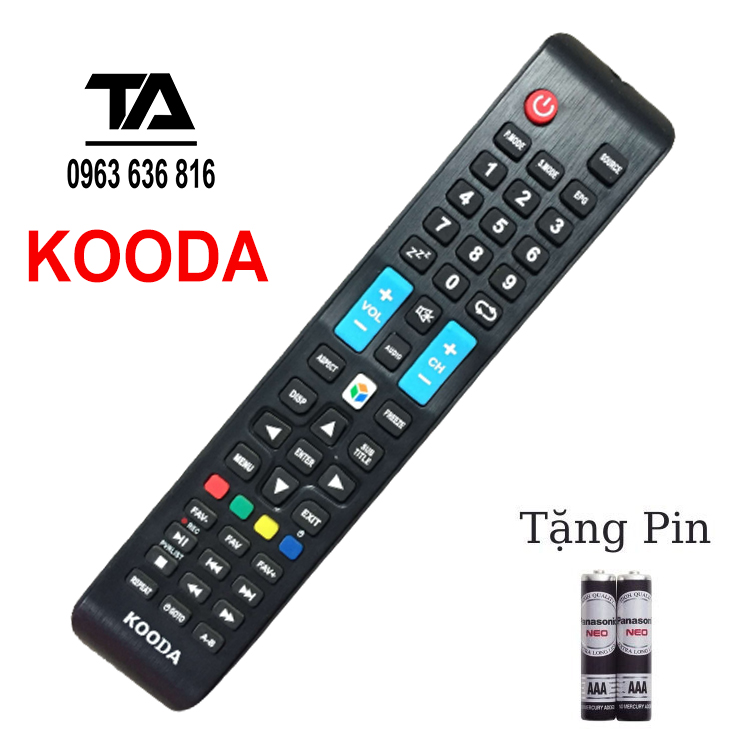 Remote tivi kooda - Điều khiển tivi kooda SMART TV - Hàng Chính Hãng