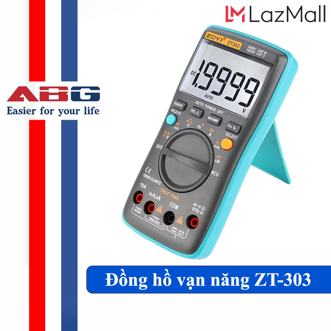 Đồng hồ đo điện vạn năng kỹ thuật số zoyi zt-303 - hàng chính hãng - bảo hành 12 tháng