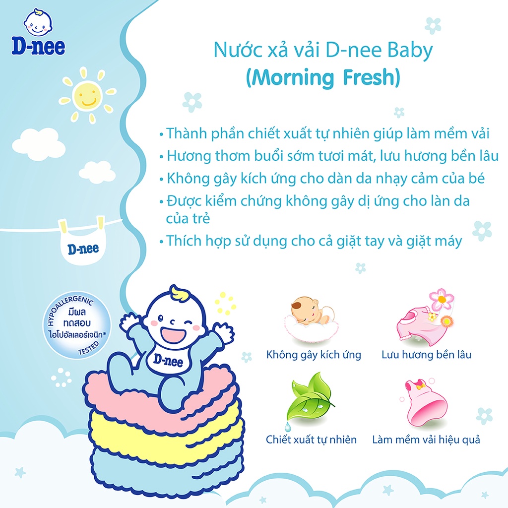 Nước Giặt xả Dnee Thái Lan Túi 600ml, 1400ml