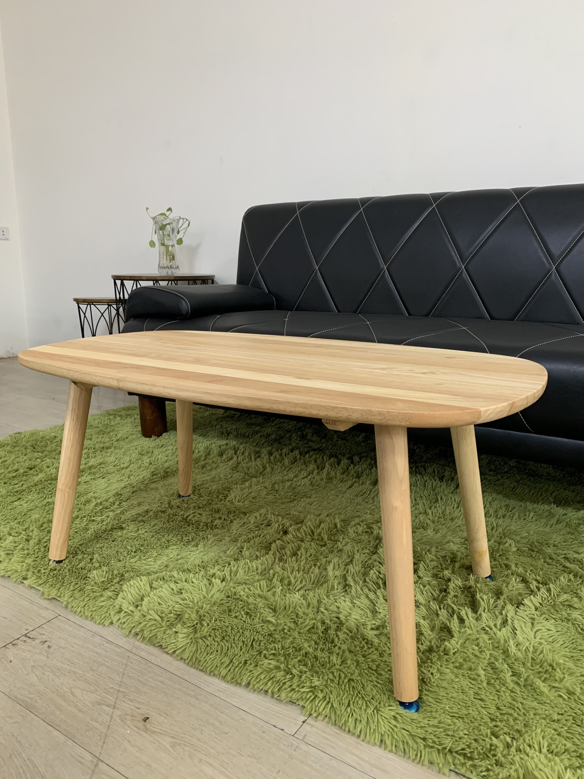 Bàn trà sofa gỗ cao su ghép 90*50*40